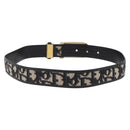 Christian Dior Trotter Canvas Belt 29.5"" Navy Gold Auth 211913A-2