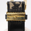 Christian Dior Trotter Canvas Belt 29.5"" Navy Gold Auth 211913A-20