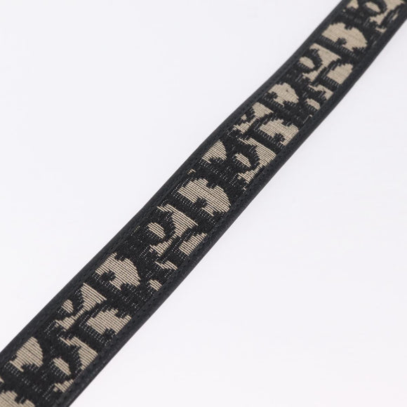Christian Dior Trotter Canvas Belt 29.5"" Navy Gold Auth 211913A
