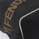 FENDI Hand Bag Canvas Black Silver 26488 Auth 211916A-11
