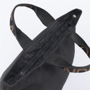 FENDI Hand Bag Canvas Black Silver 26488 Auth 211916A-6