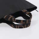 FENDI Hand Bag Canvas Black Silver 26488 Auth 211916A-7