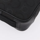 Salvatore Ferragamo Gancini Shoulder Bag Canvas Black Silver Auth 211918A-12