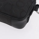 Salvatore Ferragamo Gancini Shoulder Bag Canvas Black Silver Auth 211918A-13