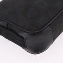 Salvatore Ferragamo Gancini Shoulder Bag Canvas Black Silver Auth 211918A-14