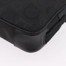Salvatore Ferragamo Gancini Shoulder Bag Canvas Black Silver Auth 211918A-15