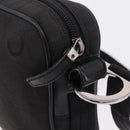Salvatore Ferragamo Gancini Shoulder Bag Canvas Black Silver Auth 211918A-16