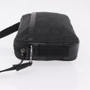 Salvatore Ferragamo Gancini Shoulder Bag Canvas Black Silver Auth 211918A-5