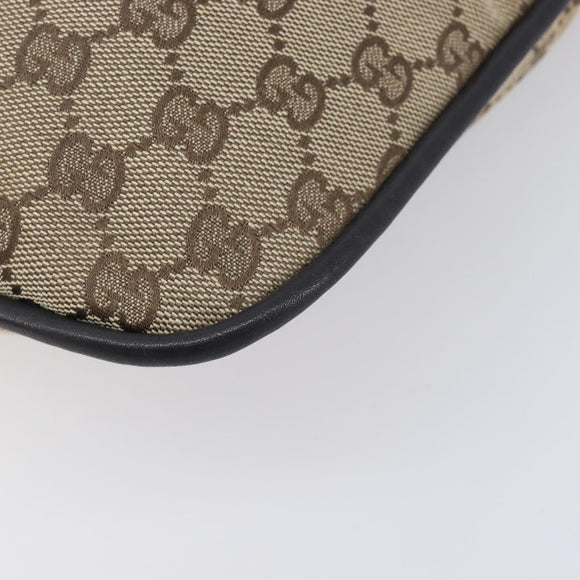 GUCCI GG Canvas Hand Bag Beige Silver 001 4033 Auth 211921V