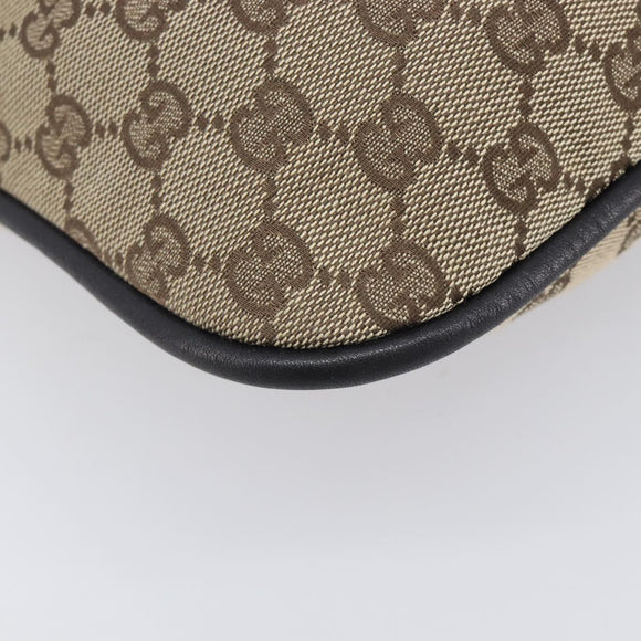 GUCCI GG Canvas Hand Bag Beige Silver 001 4033 Auth 211921V