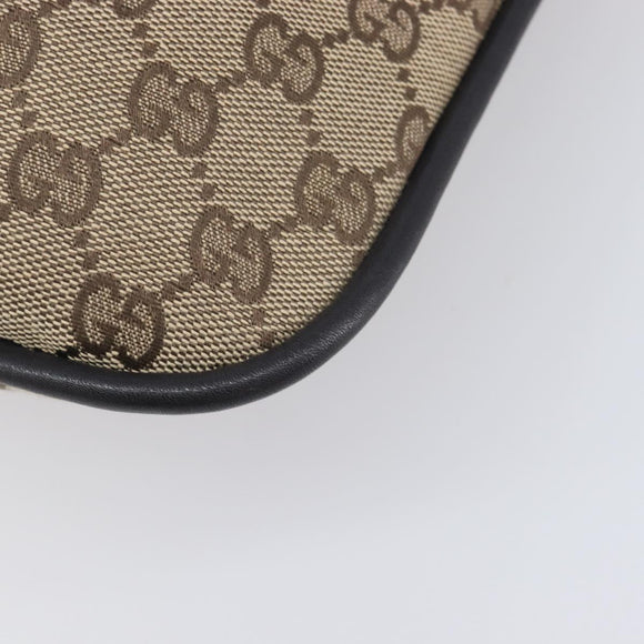GUCCI GG Canvas Hand Bag Beige Silver 001 4033 Auth 211921V