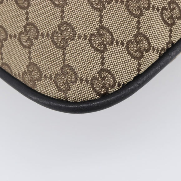 GUCCI GG Canvas Hand Bag Beige Silver 001 4033 Auth 211921V