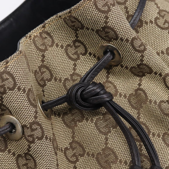 GUCCI GG Canvas Hand Bag Beige Silver 001 4033 Auth 211921V