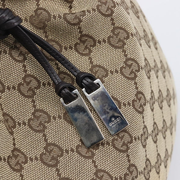 GUCCI GG Canvas Hand Bag Beige Silver 001 4033 Auth 211921V