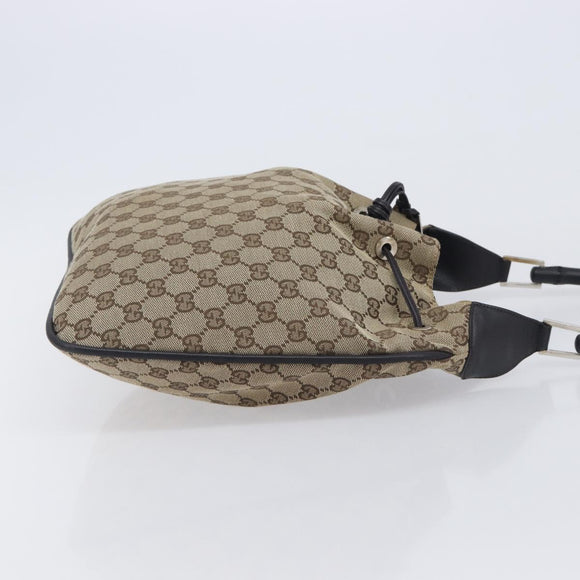 GUCCI GG Canvas Hand Bag Beige Silver 001 4033 Auth 211921V