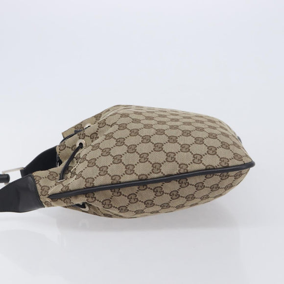 GUCCI GG Canvas Hand Bag Beige Silver 001 4033 Auth 211921V