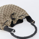 GUCCI GG Canvas Hand Bag Beige Silver 001 4033 Auth 211921V-6
