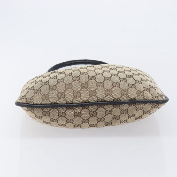 GUCCI GG Canvas Hand Bag Beige Silver 001 4033 Auth 211921V
