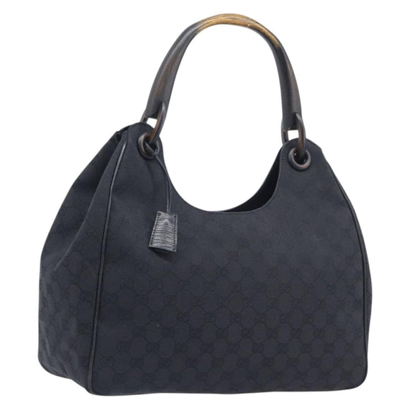 GUCCI GG Canvas Hand Bag Black 106494 Auth 211923V