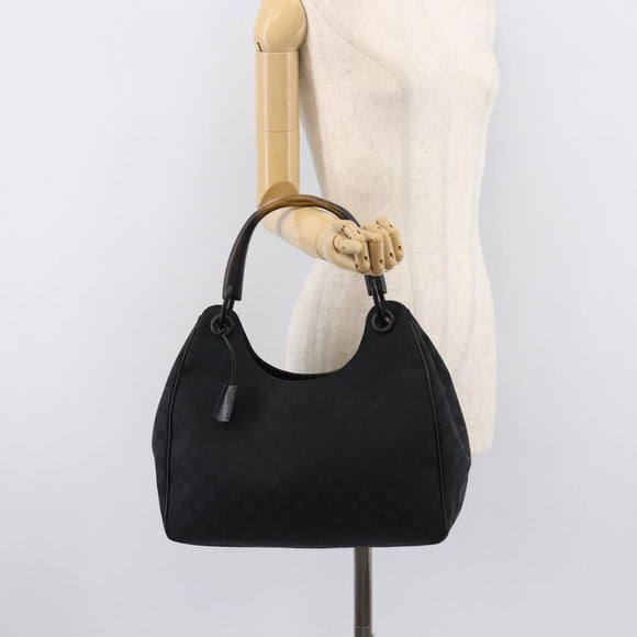 GUCCI GG Canvas Hand Bag Black 106494 Auth 211923V