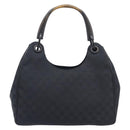 GUCCI GG Canvas Hand Bag Black 106494 Auth 211923V-3