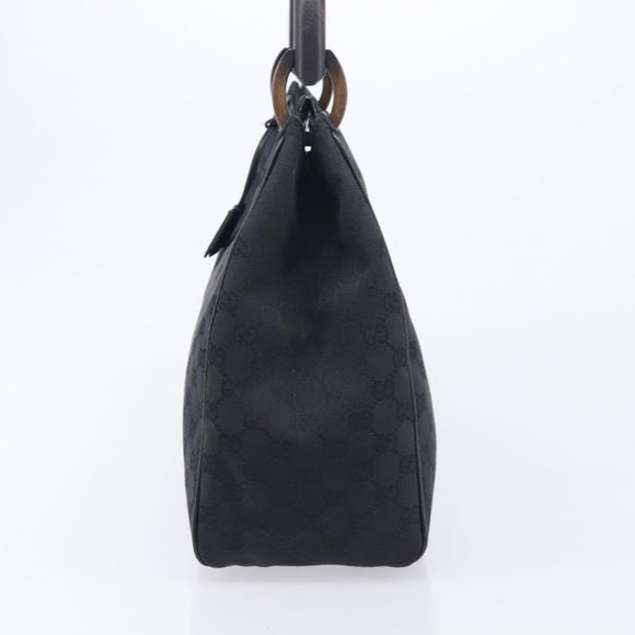GUCCI GG Canvas Hand Bag Black 106494 Auth 211923V