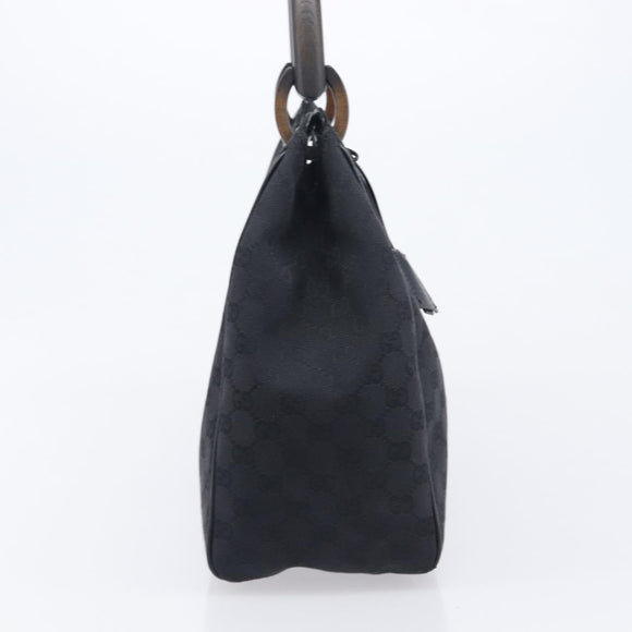 GUCCI GG Canvas Hand Bag Black 106494 Auth 211923V