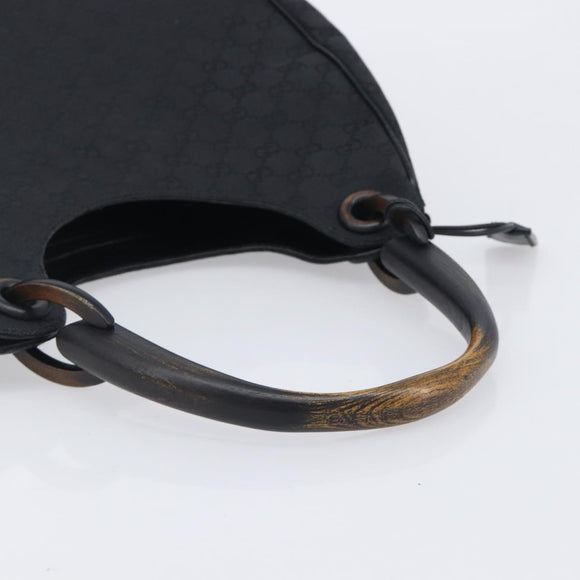 GUCCI GG Canvas Hand Bag Black 106494 Auth 211923V