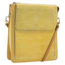 LOUIS VUITTON Monogram Vernis Motto Accessory Pouch Gris M91030 LV Auth 211924-1