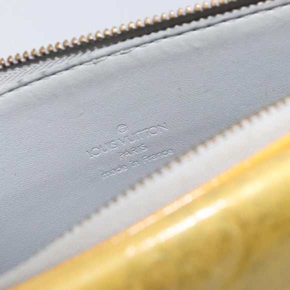 LOUIS VUITTON Monogram Vernis Motto Accessory Pouch Gris M91030 LV Auth 211924