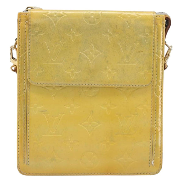 LOUIS VUITTON Monogram Vernis Motto Accessory Pouch Gris M91030 LV Auth 211924