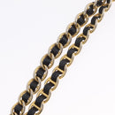 PRADA Chain Shoulder Bag Nylon Black Gold Auth 211942-10