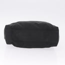 PRADA Chain Shoulder Bag Nylon Black Gold Auth 211942-11
