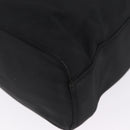 PRADA Chain Shoulder Bag Nylon Black Gold Auth 211942-14