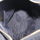 PRADA Chain Shoulder Bag Nylon Black Gold Auth 211942-19