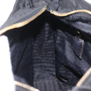 PRADA Chain Shoulder Bag Nylon Black Gold Auth 211942-21