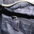 PRADA Chain Shoulder Bag Nylon Black Gold Auth 211942-22
