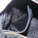 PRADA Chain Shoulder Bag Nylon Black Gold Auth 211942-23