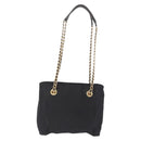 PRADA Chain Shoulder Bag Nylon Black Gold Auth 211942-3