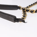 PRADA Chain Shoulder Bag Nylon Black Gold Auth 211942-8