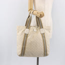 GUCCI GG Canvas Sherry Line Tote Bag Beige 189669 Auth 211957-24