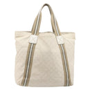 GUCCI GG Canvas Sherry Line Tote Bag Beige 189669 Auth 211957-3