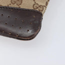 GUCCI GG Canvas Shoulder Bag Beige Silver 147671 Auth 211962-10