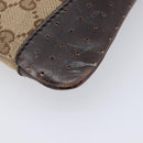 GUCCI GG Canvas Shoulder Bag Beige Silver 147671 Auth 211962-13