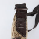 GUCCI GG Canvas Shoulder Bag Beige Silver 147671 Auth 211962-14
