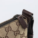 GUCCI GG Canvas Shoulder Bag Beige Silver 147671 Auth 211962-15