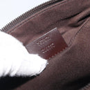 GUCCI GG Canvas Shoulder Bag Beige Silver 147671 Auth 211962-21