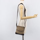 GUCCI GG Canvas Shoulder Bag Beige Silver 147671 Auth 211962-22