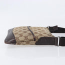 GUCCI GG Canvas Shoulder Bag Beige Silver 147671 Auth 211962-4