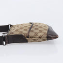 GUCCI GG Canvas Shoulder Bag Beige Silver 147671 Auth 211962-5
